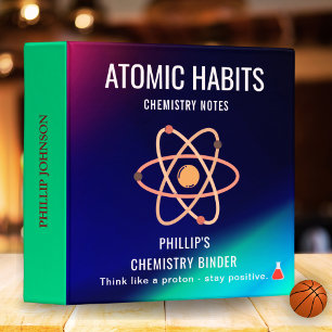 Custom Navyblue Chemistry Binder Student   Teacher