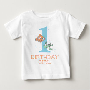 Custom Nemo & Squirt 1st Birthday Baby T-Shirt