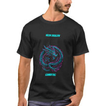 Custom Neon Cyberpunk Dragon T-Shirt