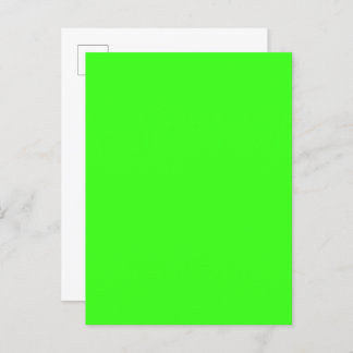 Custom Neon Green Postcard