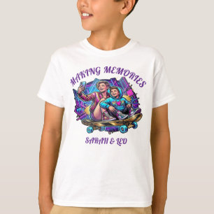 Custom Neon Mom & Son Art   Making Memories Tee