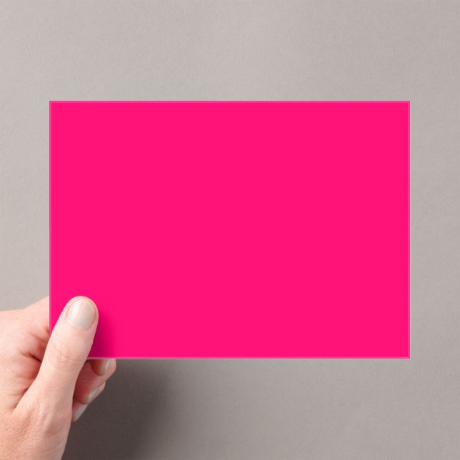 Custom Neon Pink Acrylic Invitation – Elegant (Insitu (Handheld))