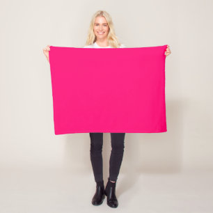 Custom Neon Pink Fleece Blanket – Personalized