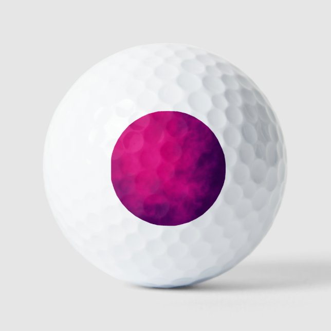 Custom Neon Pink Gradient Golf Ball (Front)
