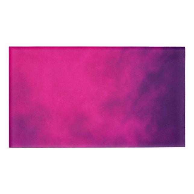 Custom Neon Pink Gradient Name Tag (Front)