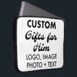 Custom Neoprene 15" Laptop Sleeve Cover Case<br><div class="desc">Custom personalized Large Neoprene 15" Laptop Sleeve Cover Case, lightweight and water resistant with top loading zip (available for 10", 13", and 15" laptops). Upload logo, photo, image, design and add your own text to mpload logo, photo, image, design and add your own text to make your own personalised birthday,...</div>