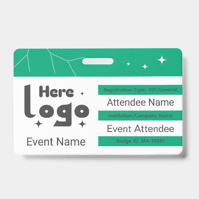 Custom Networking Event QR Code Badge (Front)