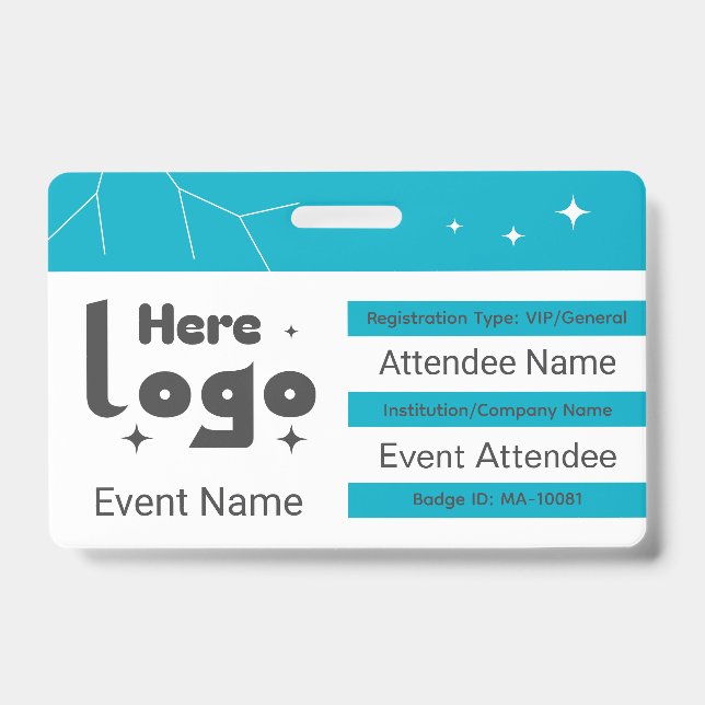 Custom Networking Event QR Code Badge (Front)