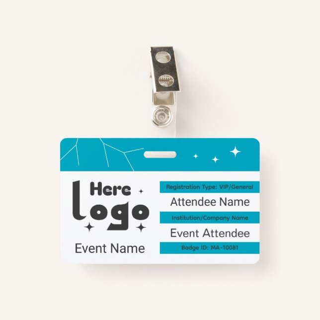 Custom Networking Event QR Code Badge (Front with Clip)
