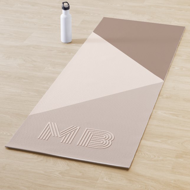 Custom Neutral Brown Ivory Beige Taupe Natural Yoga Mat (In Situ)