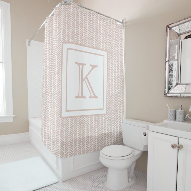 Custom Neutral Earthy Sand Zigzag Stripes Art (In Situ)