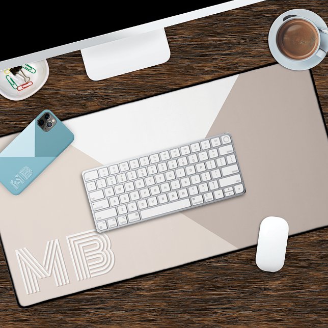 Custom Neutral Ivory Cream Beige Taupe Natural Desk Mat (Creator Uploaded)