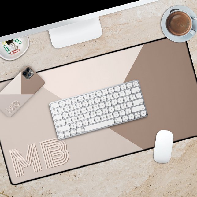Custom Neutral Taupe Ivory Beige Cream Natural Desk Mat (Creator Uploaded)
