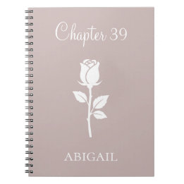 Custom New Chapter June Rose Birth Flower Notebook
