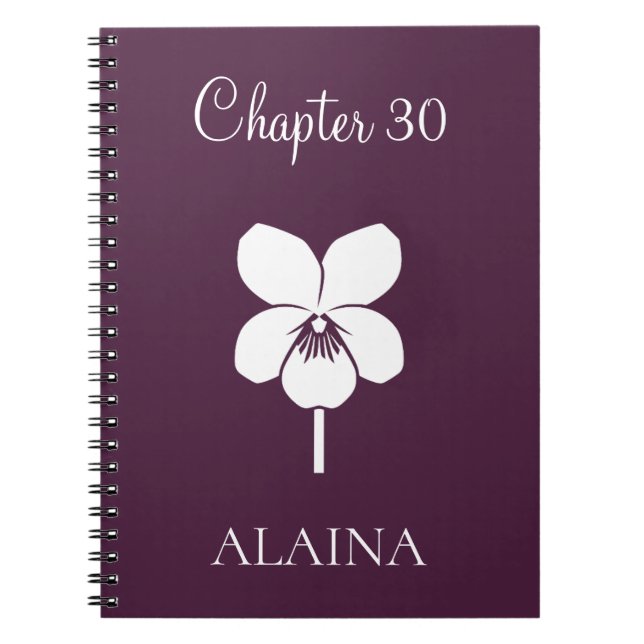 Custom New Chapter Violet February Birth Flower Notebook (Front)
