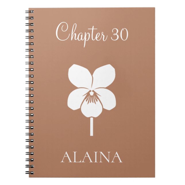 Custom New Chapter Violet February Birth Flower Notebook (Front)