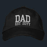 Custom New Dad Established Father Est Year Daddy<br><div class="desc">Custom New Dad Baseball Hat,  Customizable Papa Father from wife,  established Gift for him embroidery,  husband establish Customized Daddy Date,  Father's Day Matching est cap,  padre couple partner Valentine's your,  present Embroider Her Mom Personalized,  Birthday Christmas Baby Boy Anniversary,  His Birth Personalised Son Workout,  with Girl Daughter Minimalist Postpartum</div>