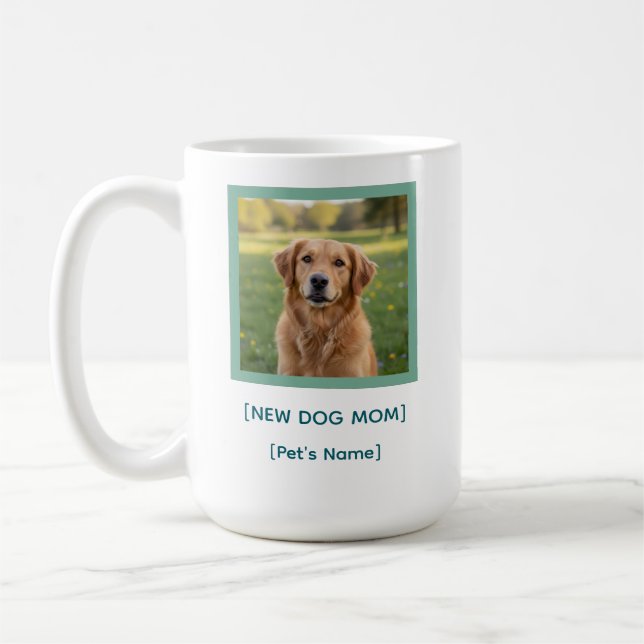 Custom New Dog Mom Mug | Pet Photo & Name Gift (Left)