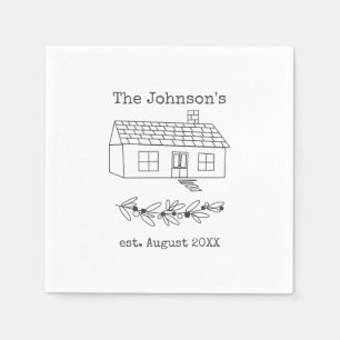 Custom new family home napkin