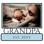 Custom New Grandpa Est. Photo Sculpture<br><div class="desc">Personalized Custom New Grandpa to be Grandpa Est First Father's Day Gifts!</div>