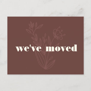 Custom New Home Botanical We've Moved Template Postcard