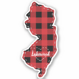Custom New Jersey State Hometown Plaid Christmas