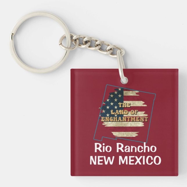 Custom New Mexico state  Keychain (Front)