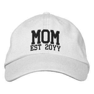 Custom New Mom Established Mother Est Year Mommy Embroidered Hat