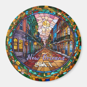 Custom New Orleans Bourbon Street Dated  Magnet