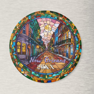 Custom New Orleans Bourbon Street Dated  Magnet