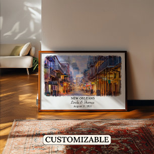 Custom New Orleans Wall Art, Louisiana Poster