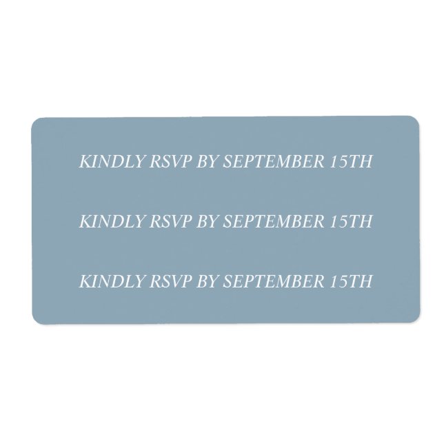 Custom 'new RSVP date' stickers for Michelle (Front)