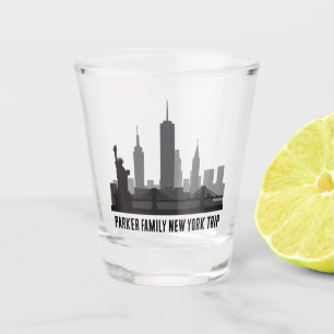 Custom New York Trip Skyline Statue of Liberty Shot Glass