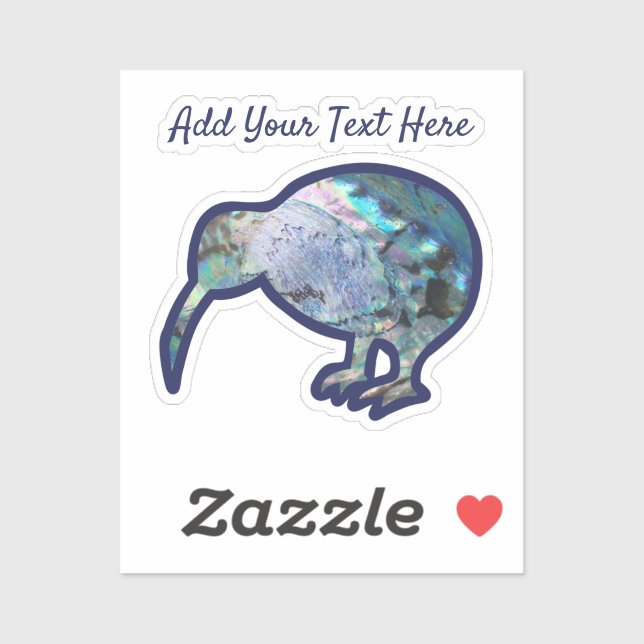 CUSTOM New Zealand Pāua Kiwi Sticker (Sheet)