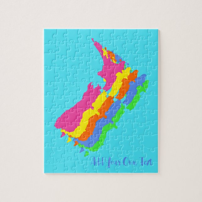 CUSTOM New Zealand Puzzle brillant et coloré (Vertical)
