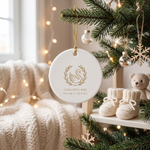 Custom Newborn Keepsake Ceramic Ornament Luxury
