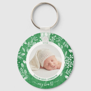Custom Newborn Photo Keychain