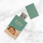 Custom Newborn Photo Monogram USB Flash Drive<br><div class="desc">Custom designed USB flash drive. Personalize it with your newborn baby photo and monogram or other custom photos and text. Click Customize It to add more photos or text and create a unique one of a kind design.</div>