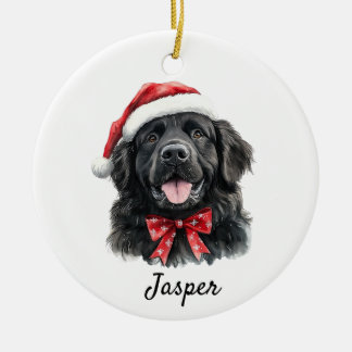 Custom Newfoundland Dog Ceramic Ornament