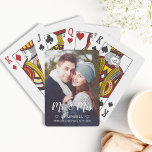Custom Newlywed Photo Wedding Favour Playing Cards<br><div class="desc">A fun and inexpensive wedding favour to give to your guests. For a fun and lasting wedding favour why not give your guests Mr. and Mrs. custom photo playing cards. Easily add your own photo to add a personal touch. Using script and easy to read fonts add your married name...</div>