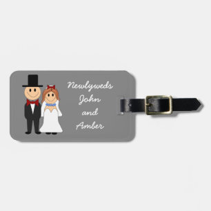 Custom newlyweds luggage tag - personalized