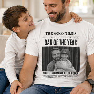 Custom Newspaper Shirt, Dad of the Year Gift, Dad T-Shirt