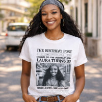 Custom Newspaper Shirt, Fun Personalized Birthday