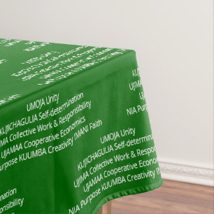 Custom NGUZO SABA 7 Principles Kwanzaa Tablecloth