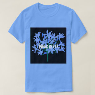 Custom Nice Text Carolina Blue Colour T-Shirt 