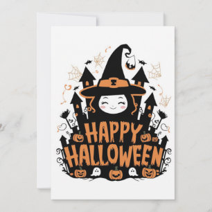 Custom Night Happy Halloween Holiday Card