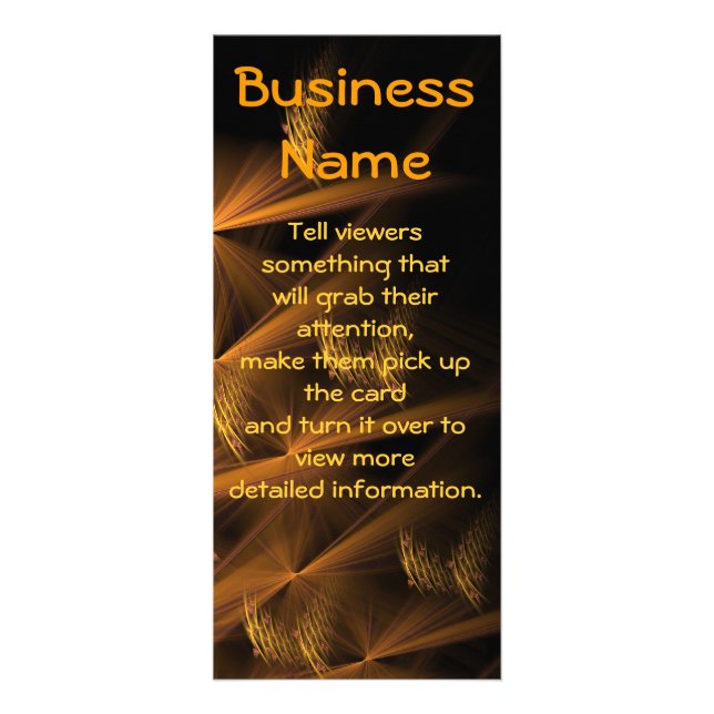  Custom Night Reeds Abstract Business Template Rack Card (Front)