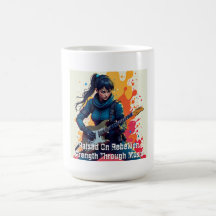 Custom Ninja Girl Guitarist Art Inspirational