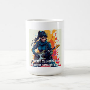 Custom Ninja Girl Guitarist Art Inspirational Coffee Mug