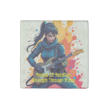 Custom Ninja Girl Guitarist Art Inspirational